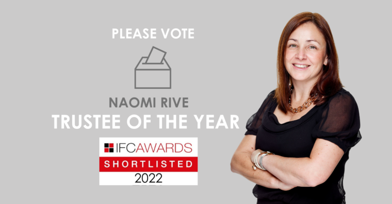 Naomi Rive shortlisted for Trustee of the Year Award